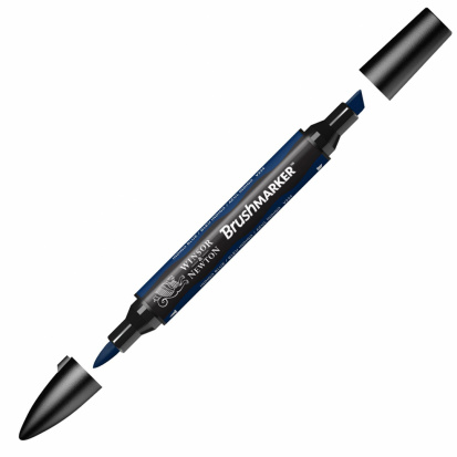 Маркер художественный "Brush", синий индиго